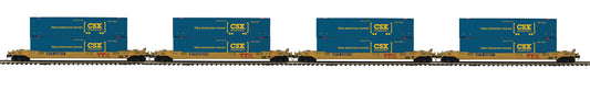 MTH 20-92432 - Premier - Husky Stack Car "CSX" (4-Car)
