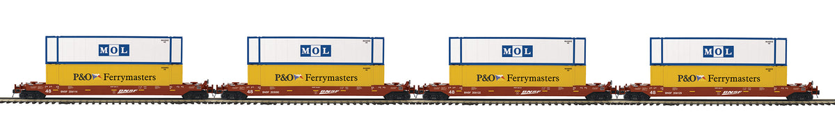 MTH 20-92433 - Premier - Husky Stack Car "BNSF" (4-Car)