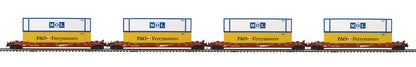 MTH 20-92433 - Premier - Husky Stack Car "BNSF" (4-Car)