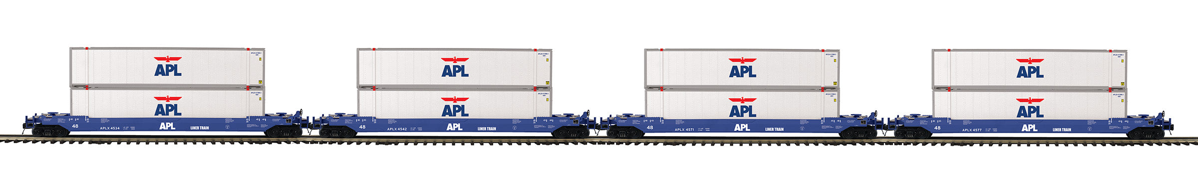 MTH 20-92436 - Premier - Husky Stack Car "American President Lines" (4 – MrMuffin'sTrains