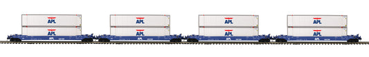 MTH 20-92436 - Premier - Husky Stack Car "American President Lines" (4-Car)