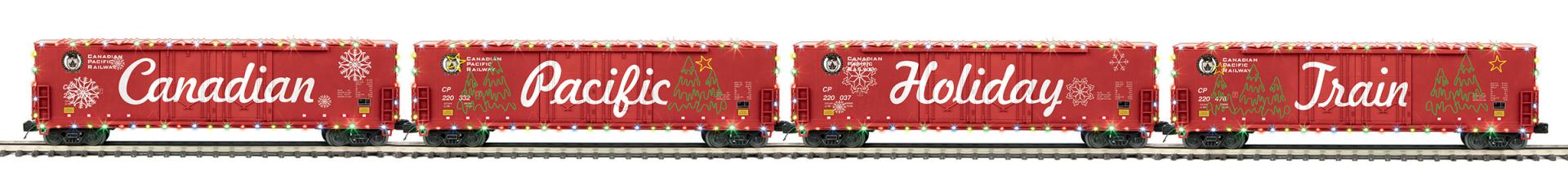 MTH 20-92451 - 50’ Dbl. Door Plugged Boxcar Set "Canadian Pacific" (4-Car)