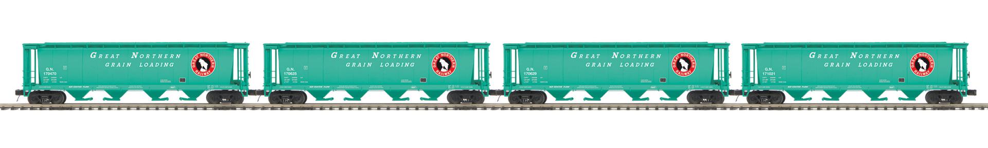 MTH 20-92456 - Premier - 100 Ton Hopper Car "Great Northern" (4-Car)
