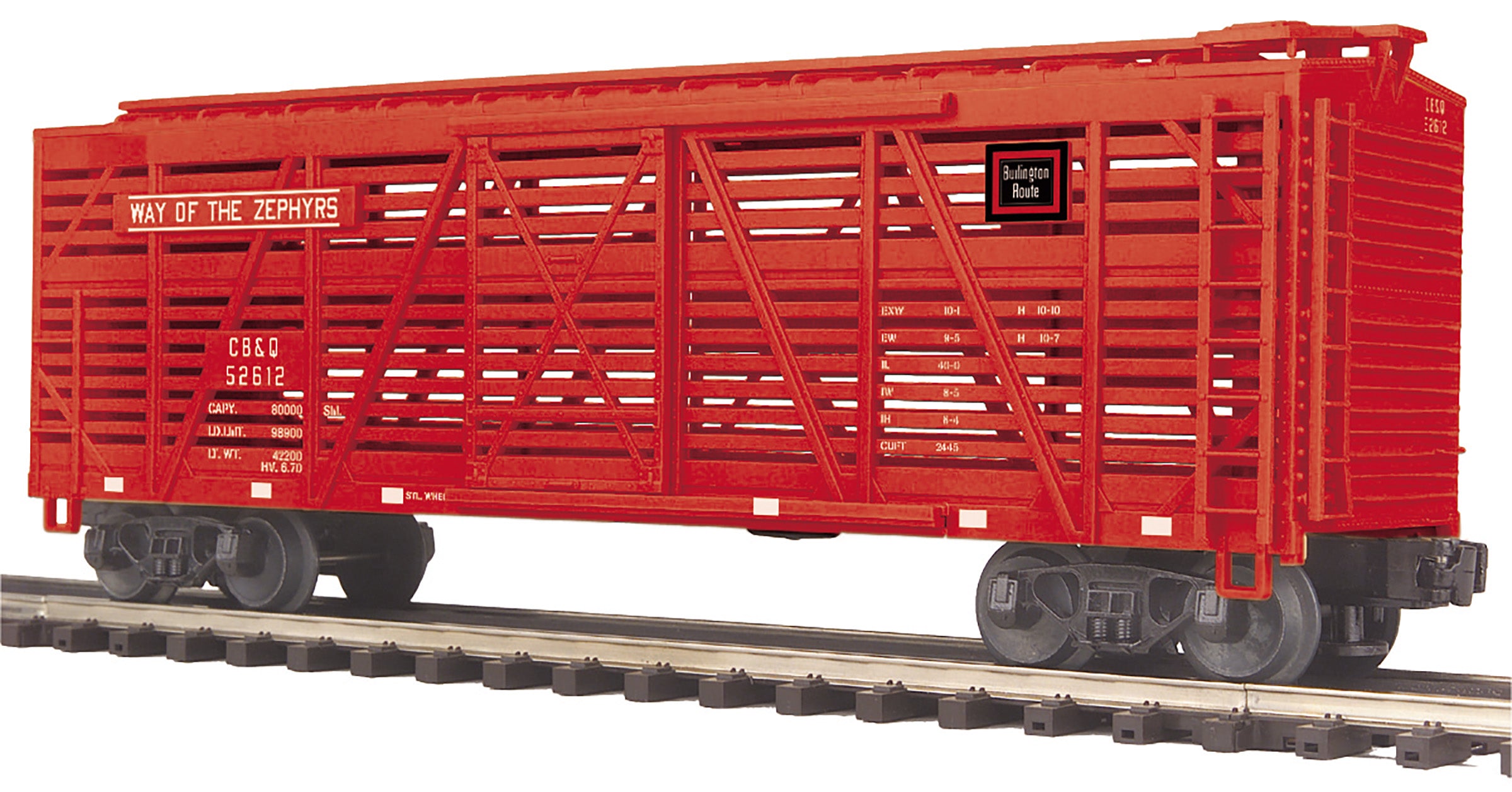 MTH 20-94740 - Steel Sided Stock Car "Burlington" #52612 - Custom Run for MrMuffin'sTrains