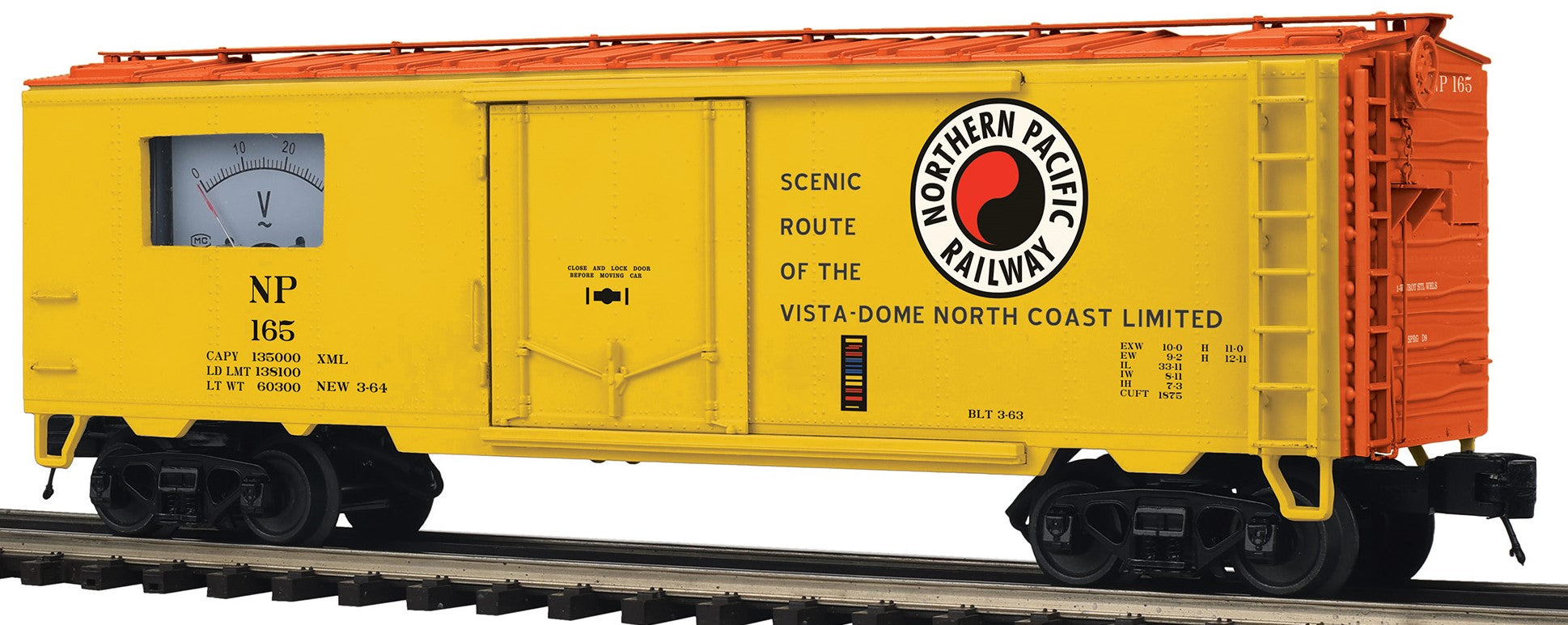 MTH 20-94748 - 40’ Steel Sided Reefer Power Meter Car "Northern Pacific"