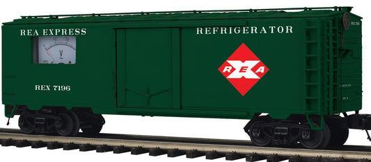 MTH 20-94881 - Premier - 40’ Steel Sided Reefer Power Meter Car "Railway Express Agency"