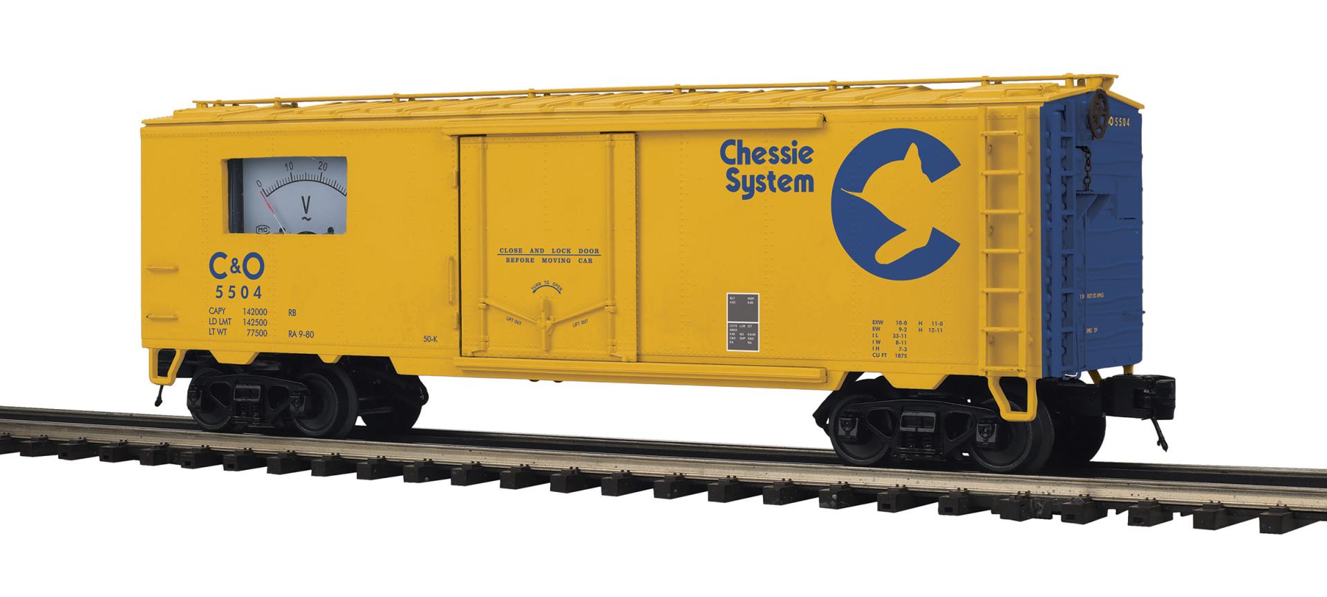 MTH 20-94883 - Premier - 40’ Steel Sided Reefer Power Meter Car "Chesapeake & Ohio"