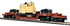 MTH 20-95237 Norfolk Southern 75' Depressed Flat Car w/ Crane Cab-Second hand-M5437