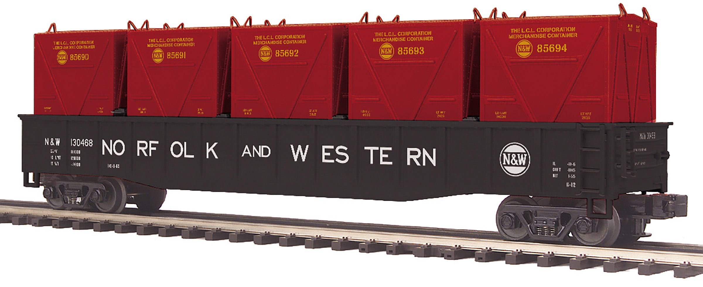 MTH 20-95679 - Gondola "Norfolk & Western" w/ LCL Containers