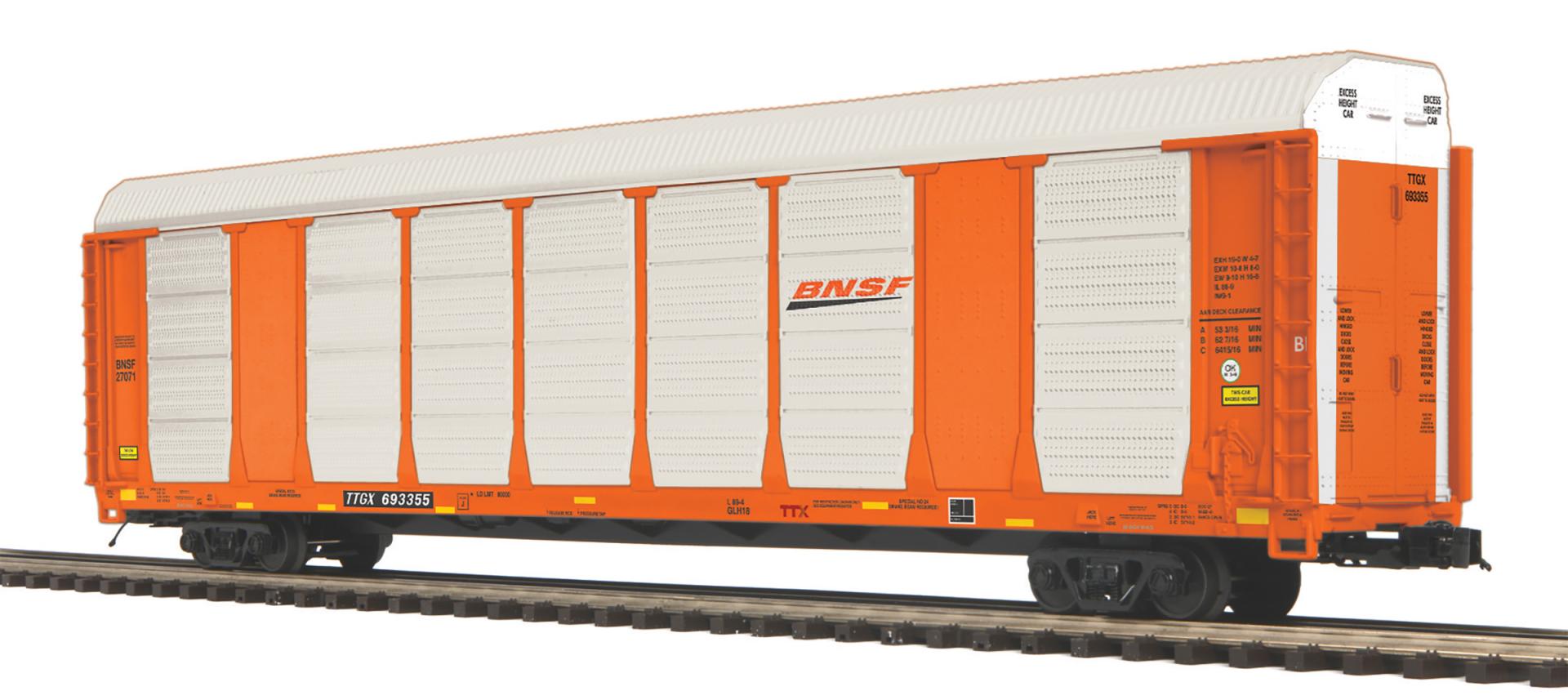 MTH 20-95819 - Corrugated Auto Carrier "BNSF"