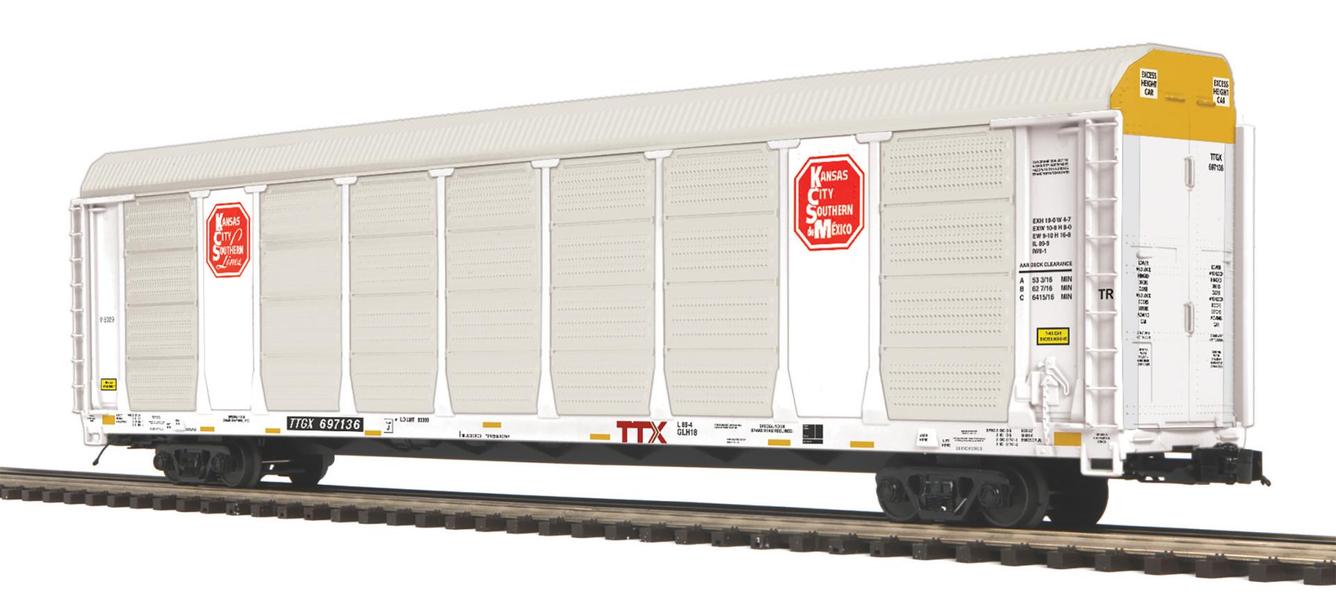 MTH 20-95820 - Premier - Corrugated Auto Carrier "Kansas City Southern"
