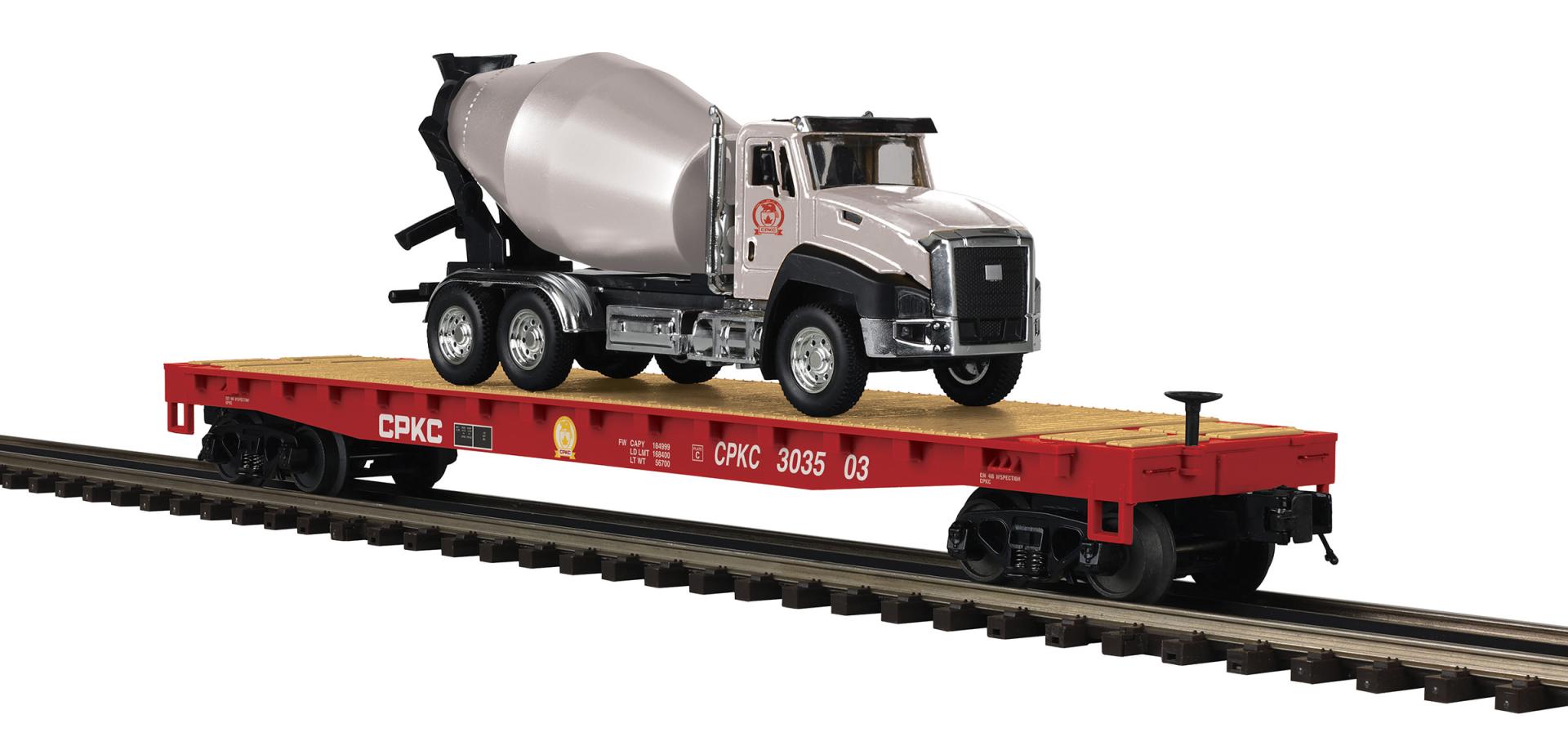 MTH 20-95841 - Flat Car "Canadian Pacific Kansas City" #303503 w/ Cement Truck