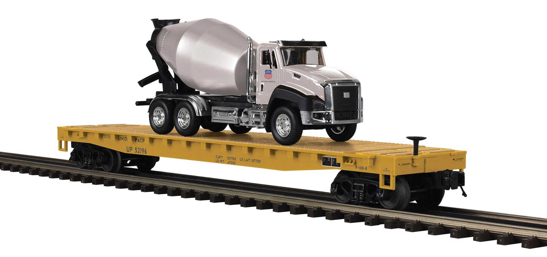 MTH 20-95843 - Flat Car "Union Pacific" #52196 w/ Cement Truck