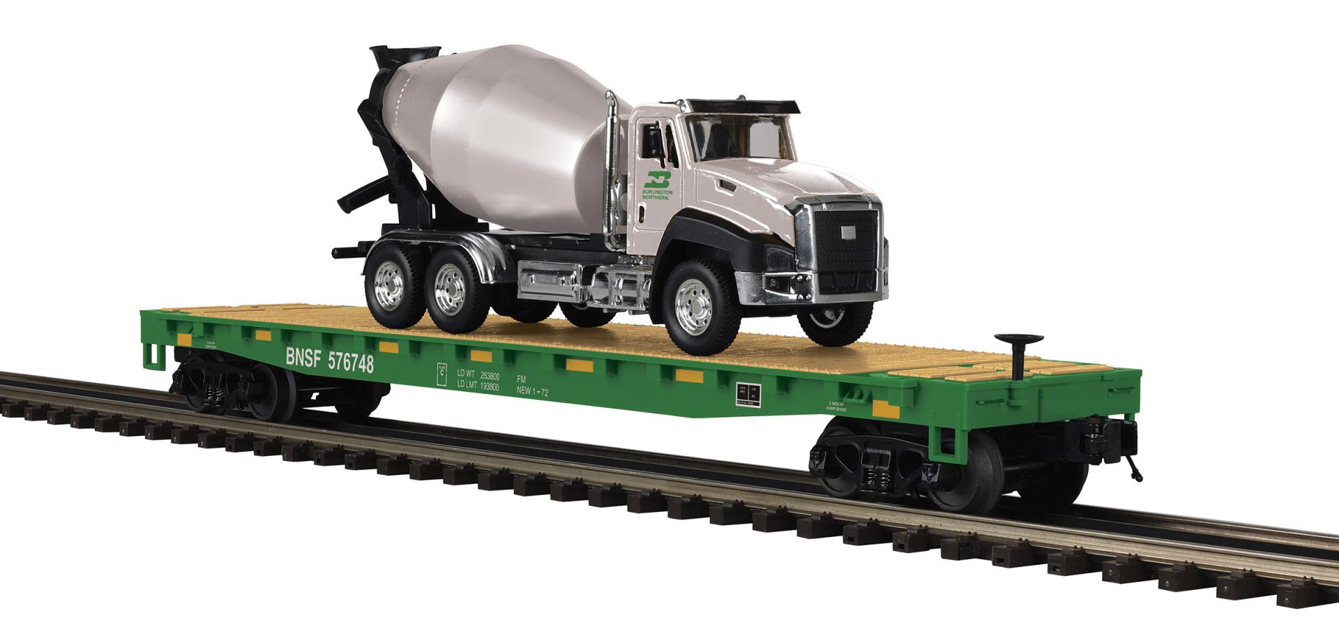 MTH 20-95845 - Flat Car "BNSF" #57648 w/ Cement Truck