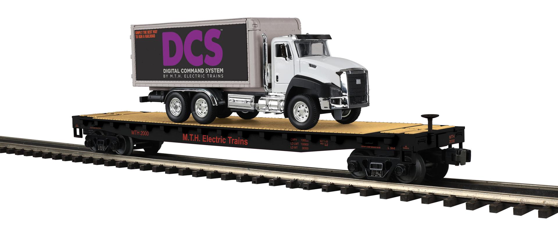 MTH 20-95864 - Flat Car "MTH Electric Trains" #2000 w/ Box Truck