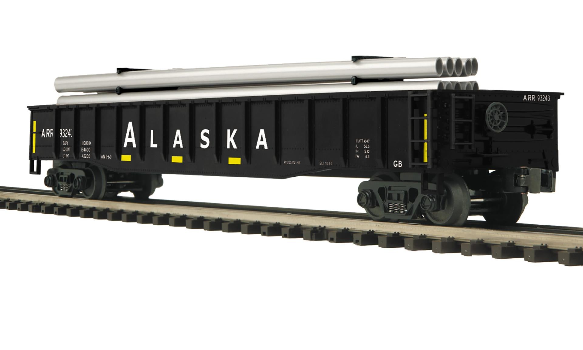 MTH 20-95872 - Gondola Car "Alaska" w/ Pipe Load