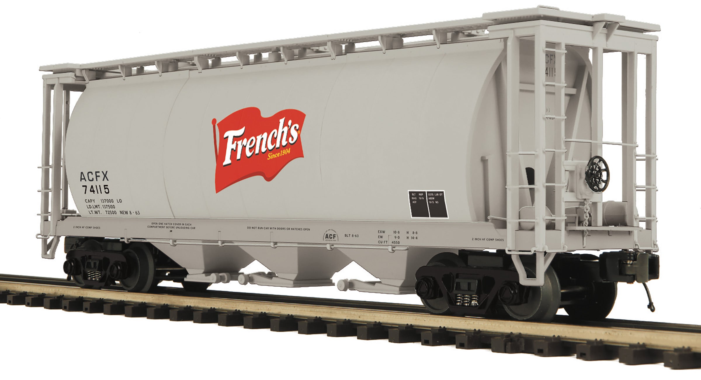 MTH 20-96822 - 3-Bay Cylindrical Hopper Car "French's"