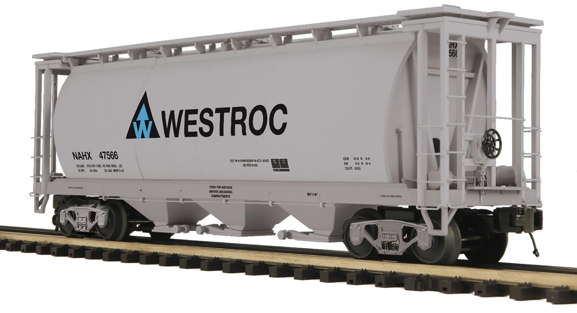 MTH 20-96872 - 3-Bay Cylindrical Hopper Car "Westroc"