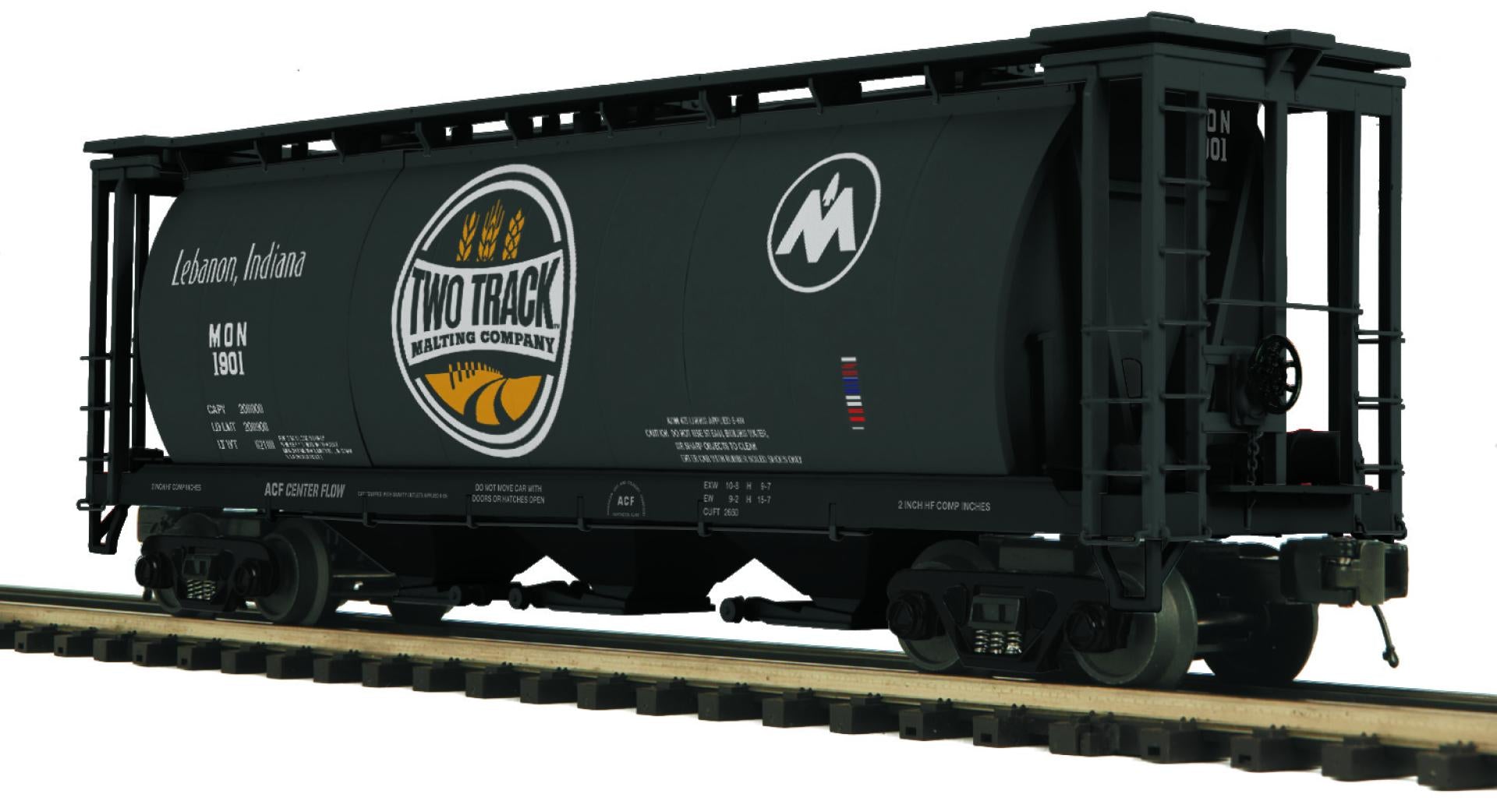 MTH 20-96884 - 3-Bay Cylindrical Hopper Car "Two Track” #1901 (Monon) - Custom Run for MrMuffin'sTrains