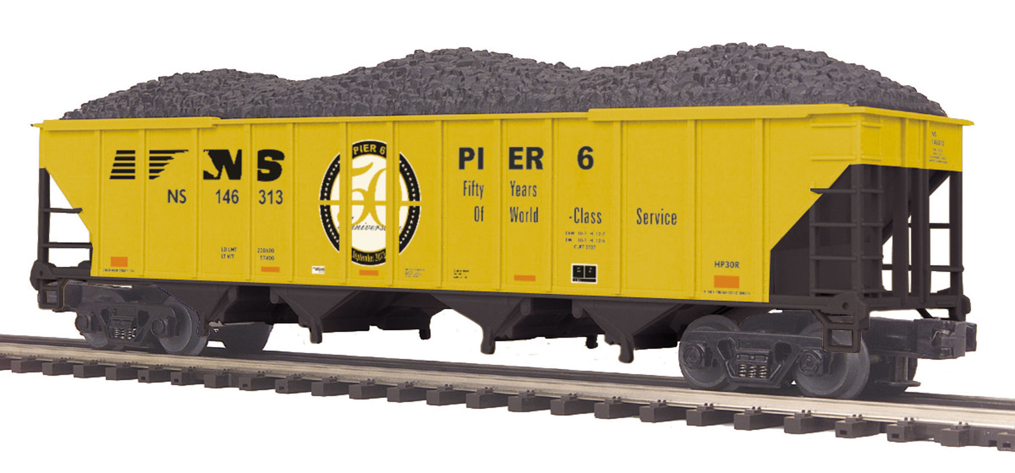 MTH 20-97841 Norfolk Southern (MTHRRC-2016) 4 Bay Hopper Car w/ Coal Load-Second hand-M5439