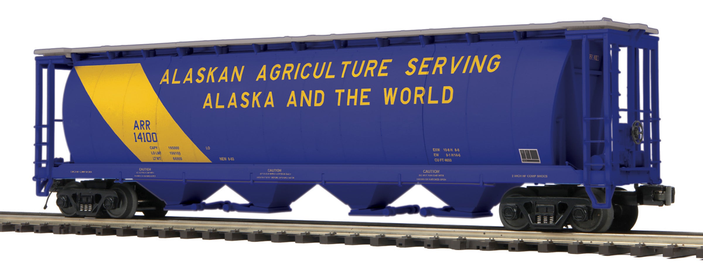 MTH 20-99062 - 100 Ton Hopper Car "Alaska" #14100 - Custom Run for E-Z Catch