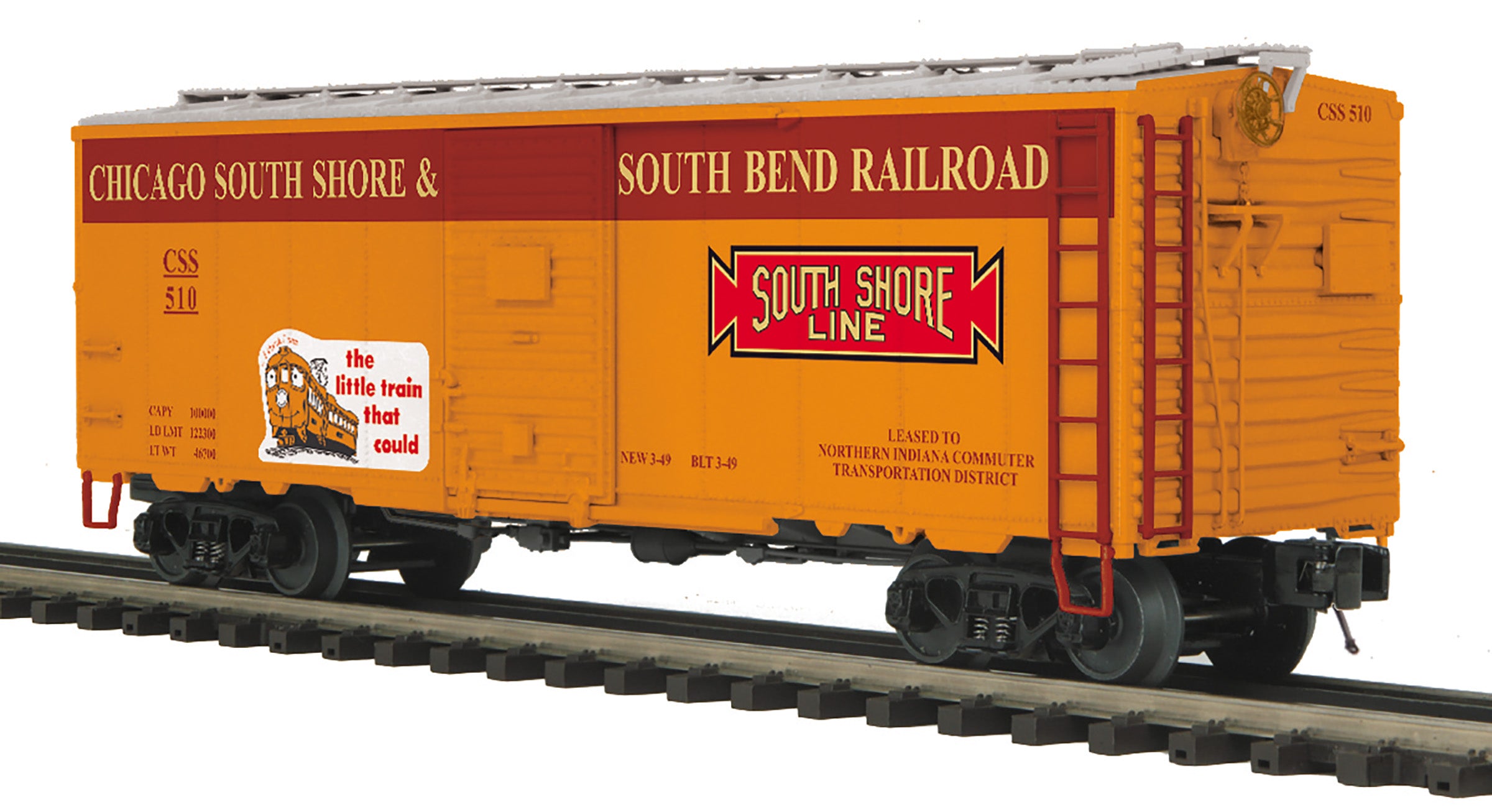 MTH 20-99414 - 40' AAR Box Car "Chicago South Shore & South Bend Railroad" #510 - Custom Run for MrMuffin'sTrains