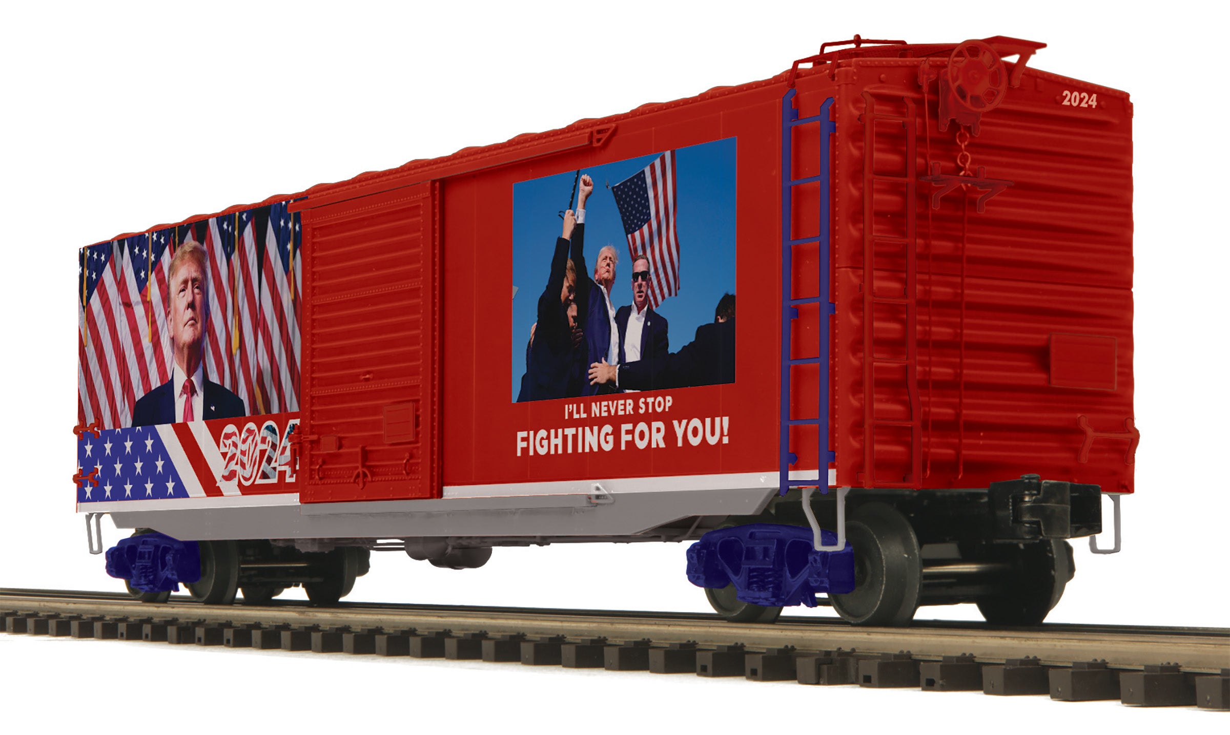 MTH 20-99432 - 50’ Ps-1 Box Car "Donald J. Trump" w/ Youngstown Standard Door #2024