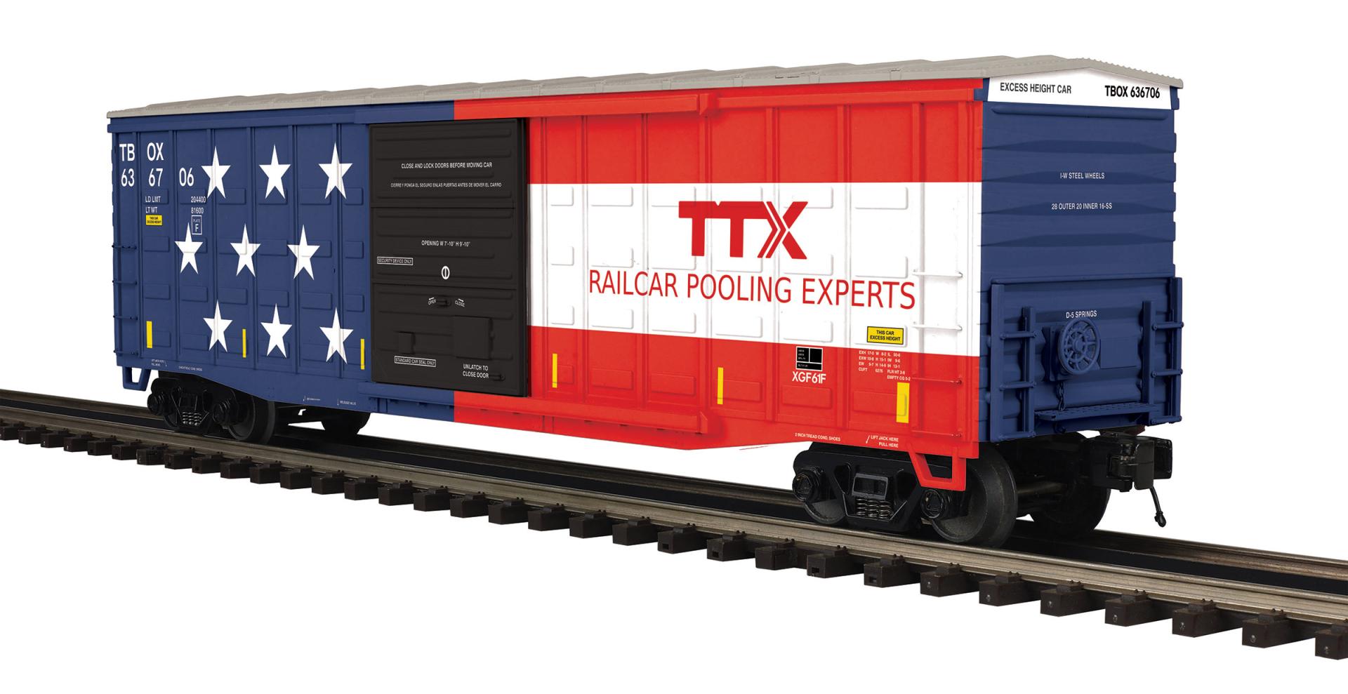 MTH 20-99565 - Premier - 50’ Waffle Box Car "TTX" #636706