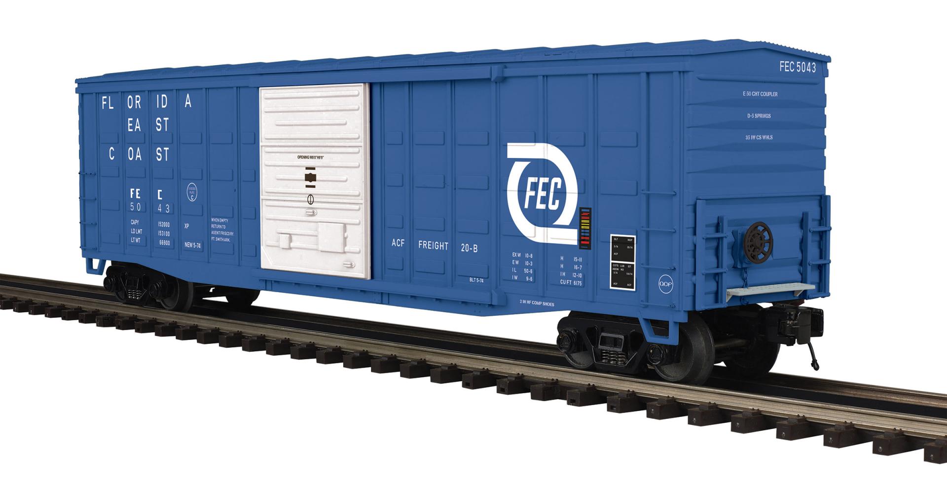 MTH 20-99566 - Premier - 50’ Waffle Box Car "Florida East Coast"