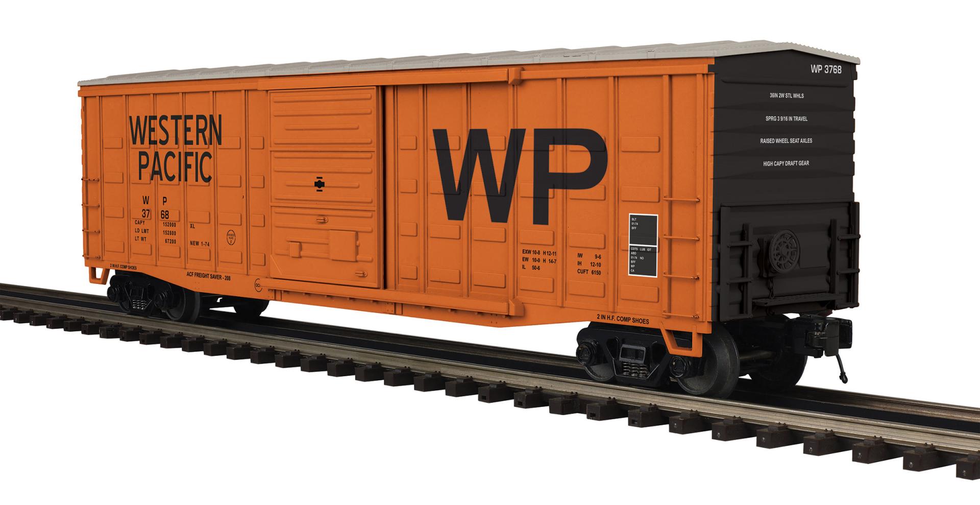 MTH 20-99572 - Premier - 50’ Waffle Box Car "Western Pacific"