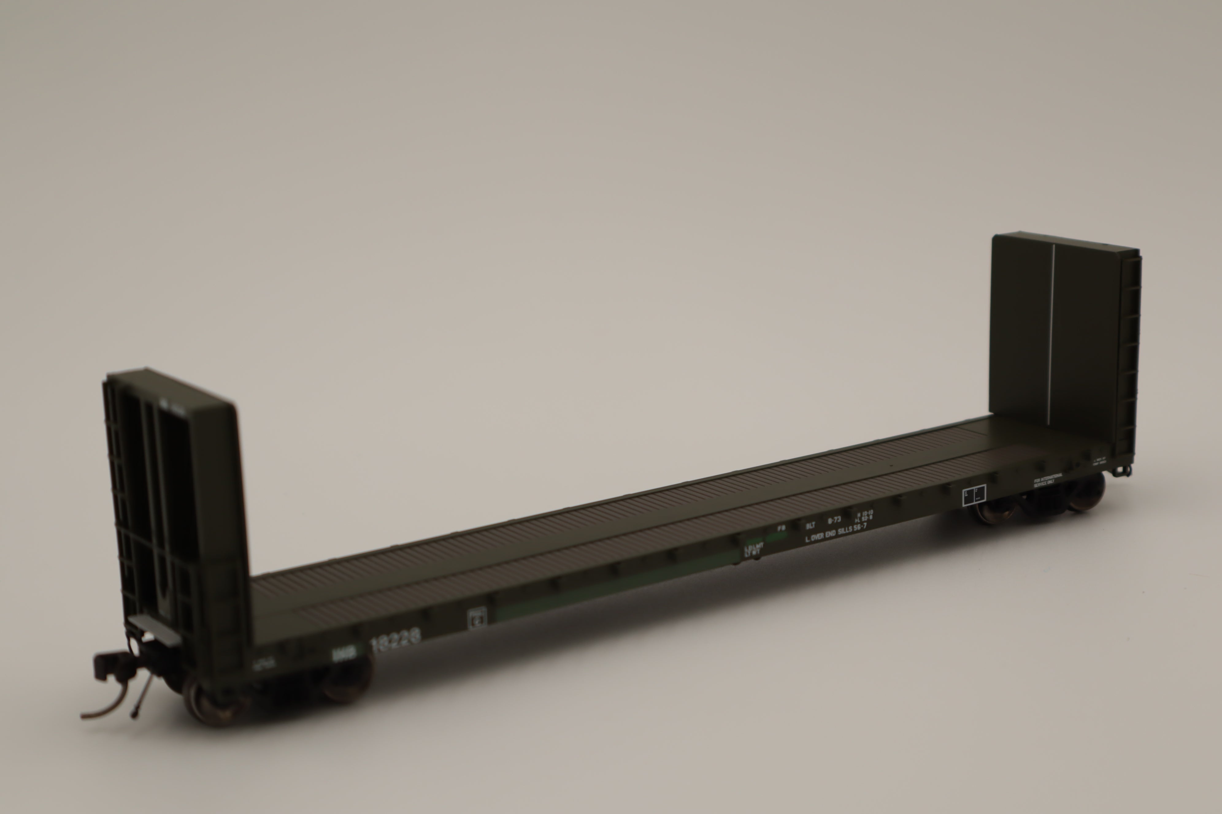 Atlas HO 20007103 - Master - 51'6" Bulkhead Flat Car "Indiana Harbor Belt" #18228