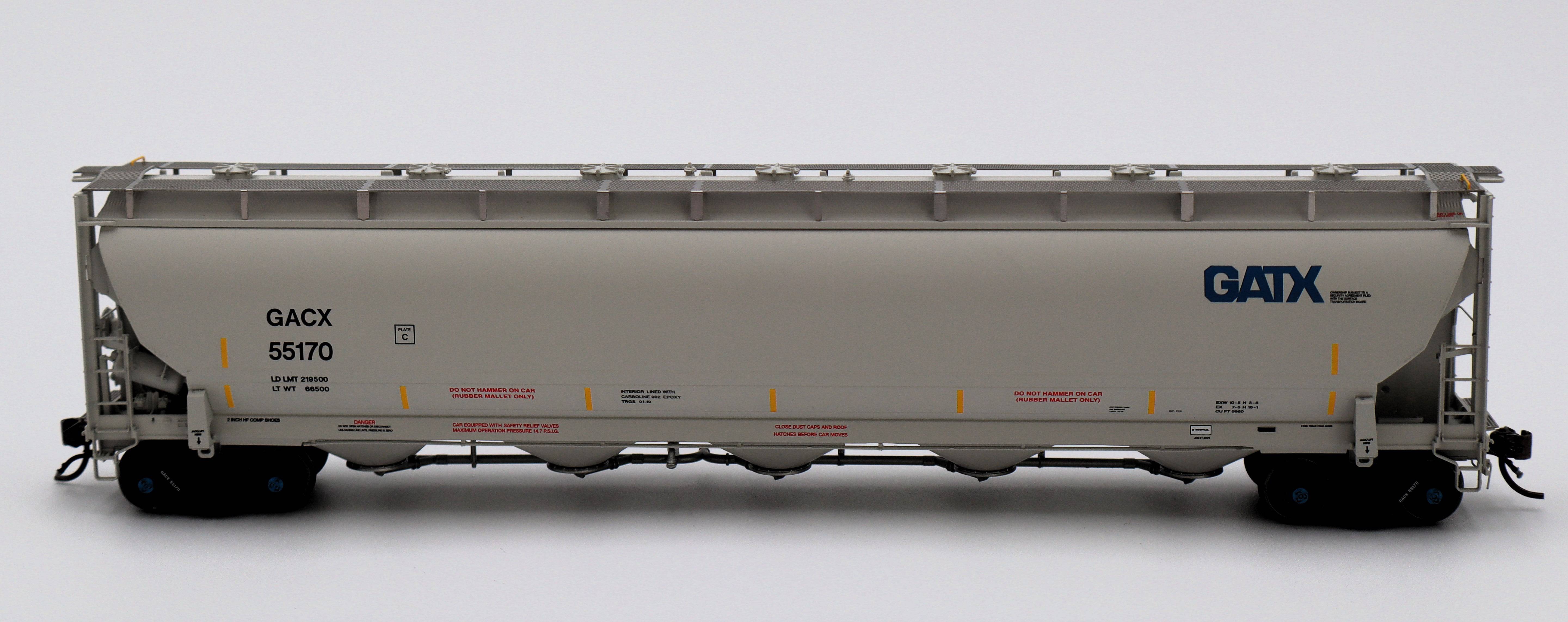 Atlas HO 20007487 - Master Trinity 5660 PD Covered Hopper - 'GACX (Blue GATX Logo)' - #55963