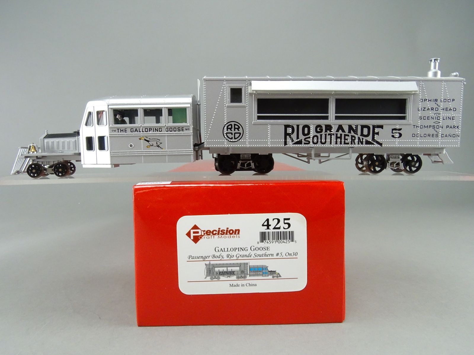 Precision Craft Models 425 HO Scale "RIO Grande Southern" Galloping Goose #5-Second hand-M1450