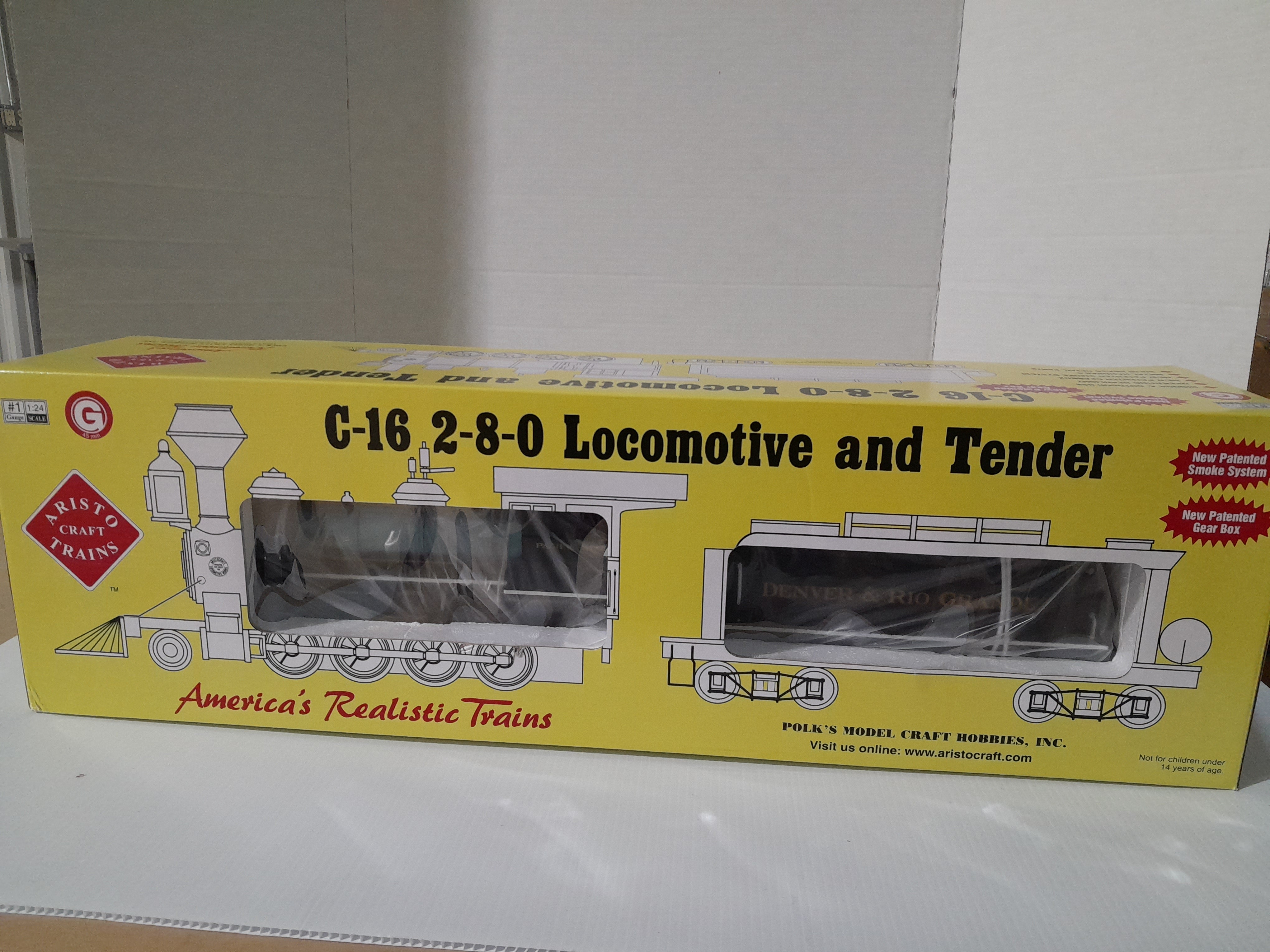 Aristo G-Gauge 80202 Classic C-16- 2-8-0 Denver/Rio Grande Locomotive & Tender-Second hand-M9436