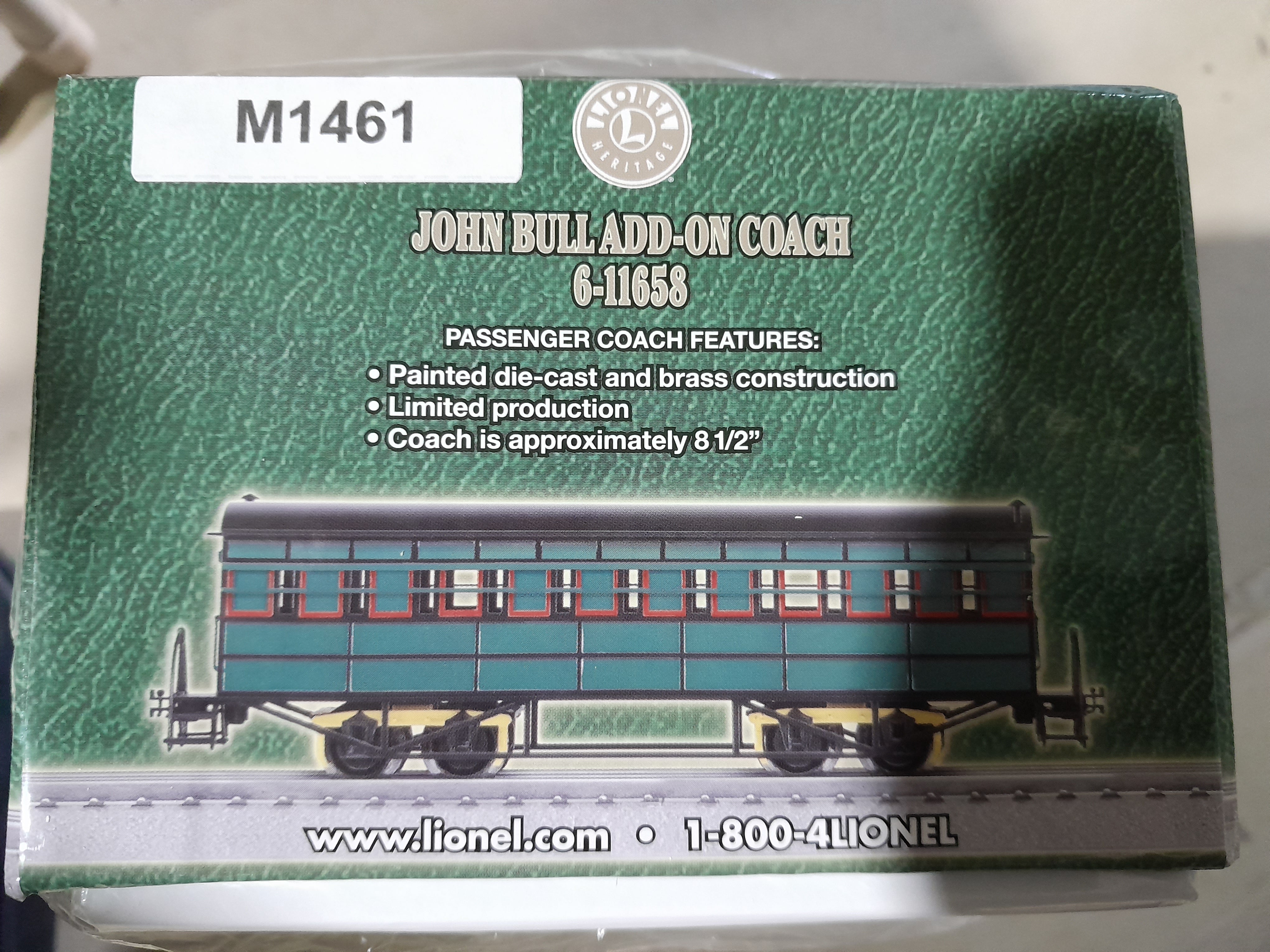 Lionel 6-11658 - John Bull Add-on Coach - Second Hand - M1461