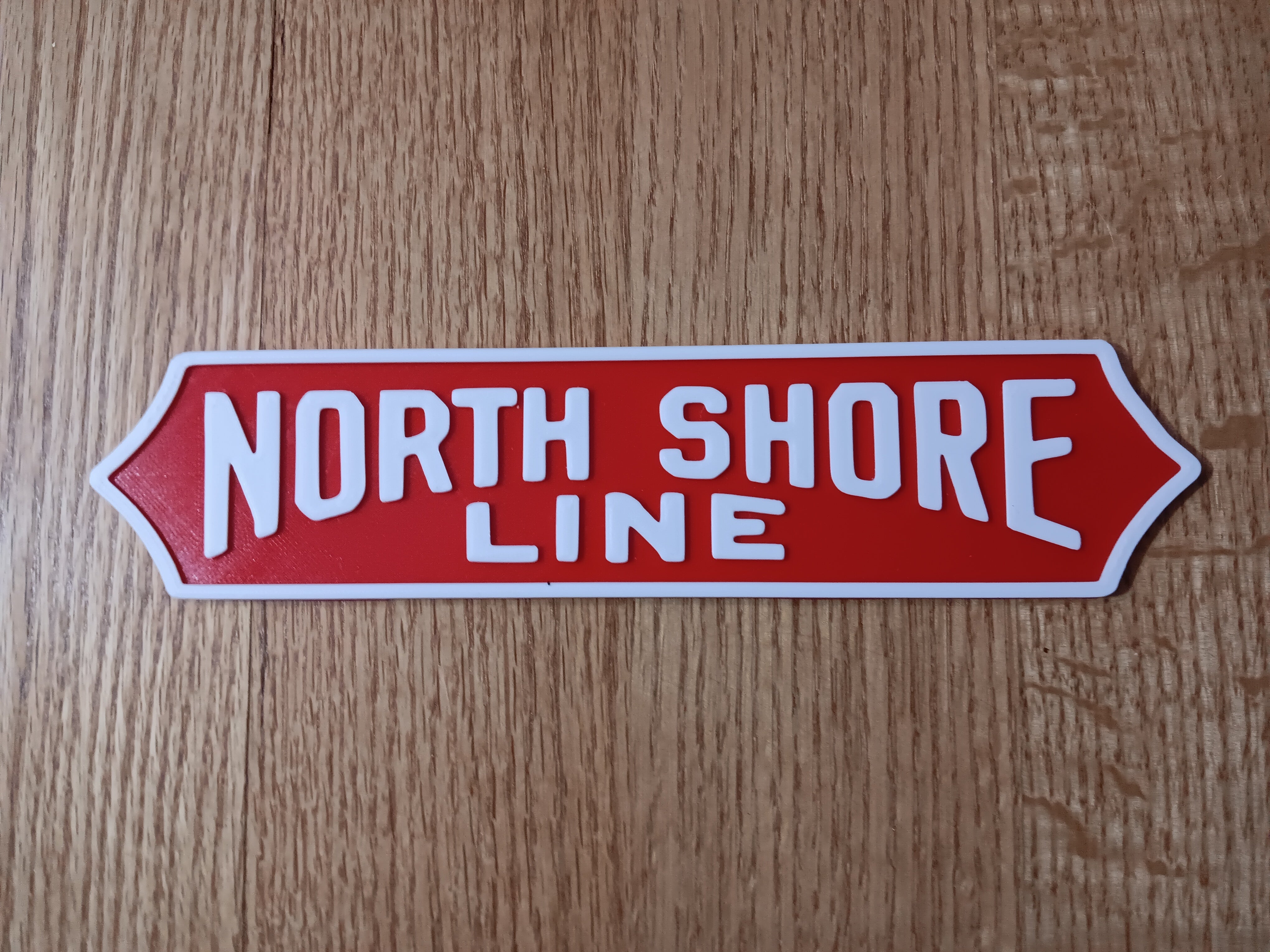 Trackside 3D #40 - 3D Printed Railroad Signs "North Shore Line"