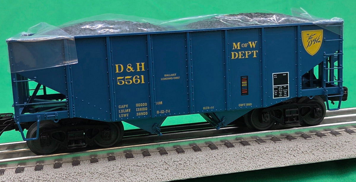MTH 20-92412 - 2-Bay Fish Belly Hopper Car Set "Delaware & Hudson" (6-Car) Set 1