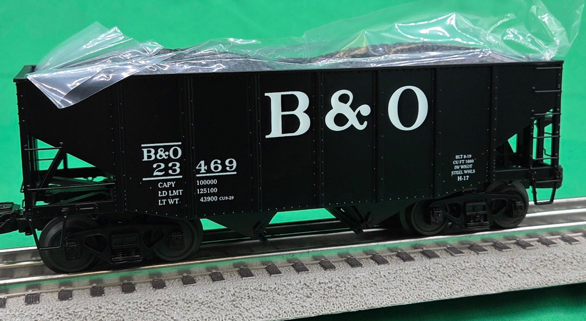 MTH 20-92410 - 2-Bay Fish Belly Hopper Car Set "Baltimore & Ohio" (6-Car) Set 1