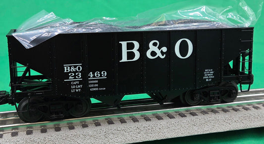 MTH 20-92411 - 2-Bay Fish Belly Hopper Car Set "Baltimore & Ohio" (6-Car) Set 2 - MrMuffin'sTrains
