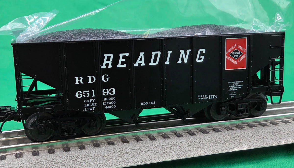 MTH 20-92406 - 2-Bay Fish Belly Hopper Car Set "Reading" (6-Car) Set 1