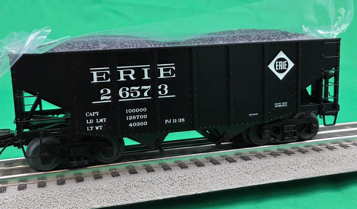 MTH 20-92408 - 2-Bay Fish Belly Hopper Car Set "Erie" (6-Car) Set 1