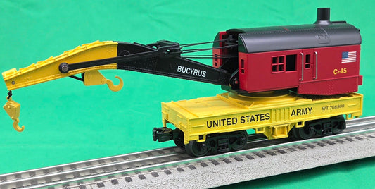 MTH 30-79707 - Crane Car "U.S. Army" #C-45 - MrMuffin'sTrains