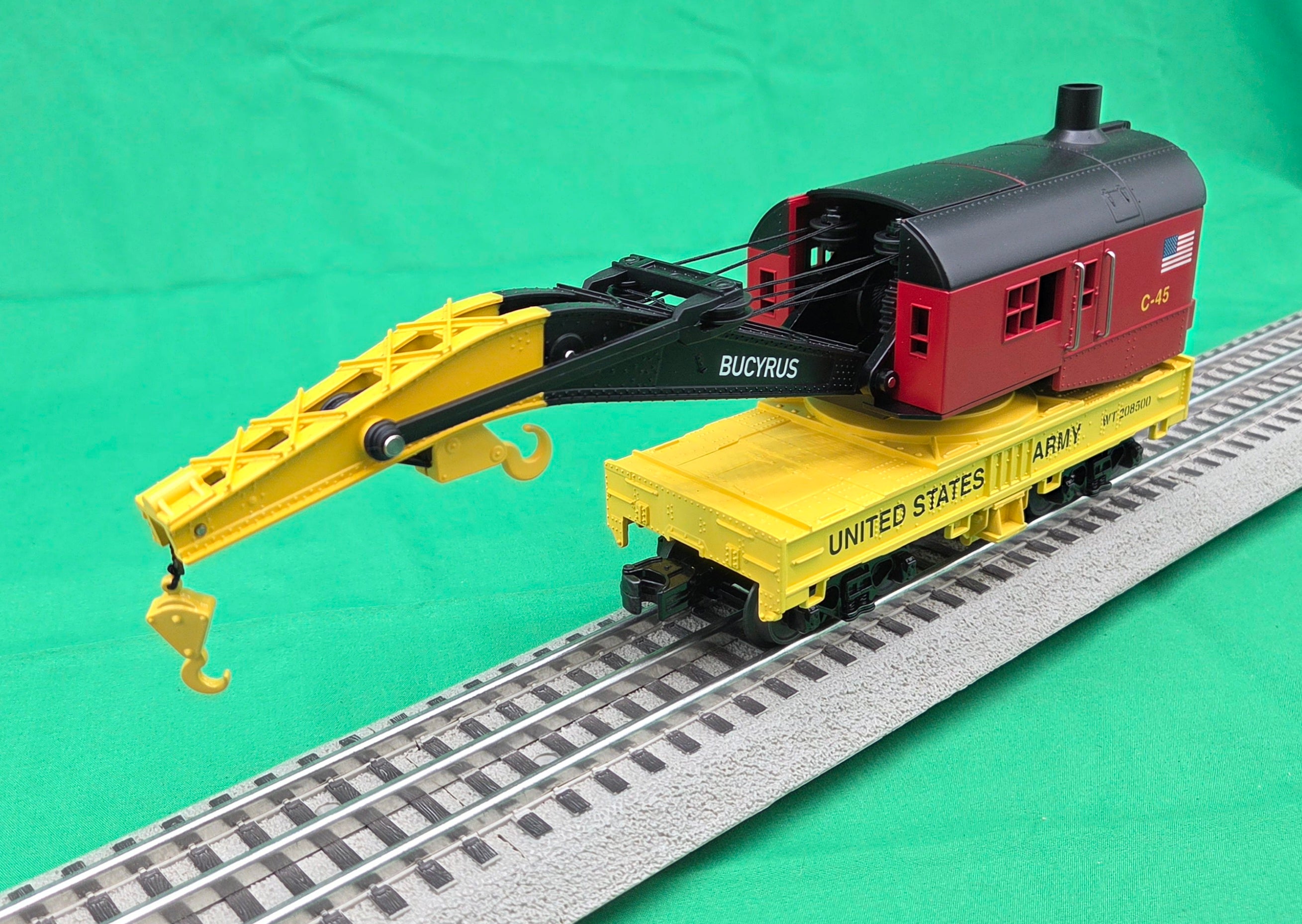 MTH 30-79707 - Crane Car "U.S. Army" #C-45 - MrMuffin'sTrains