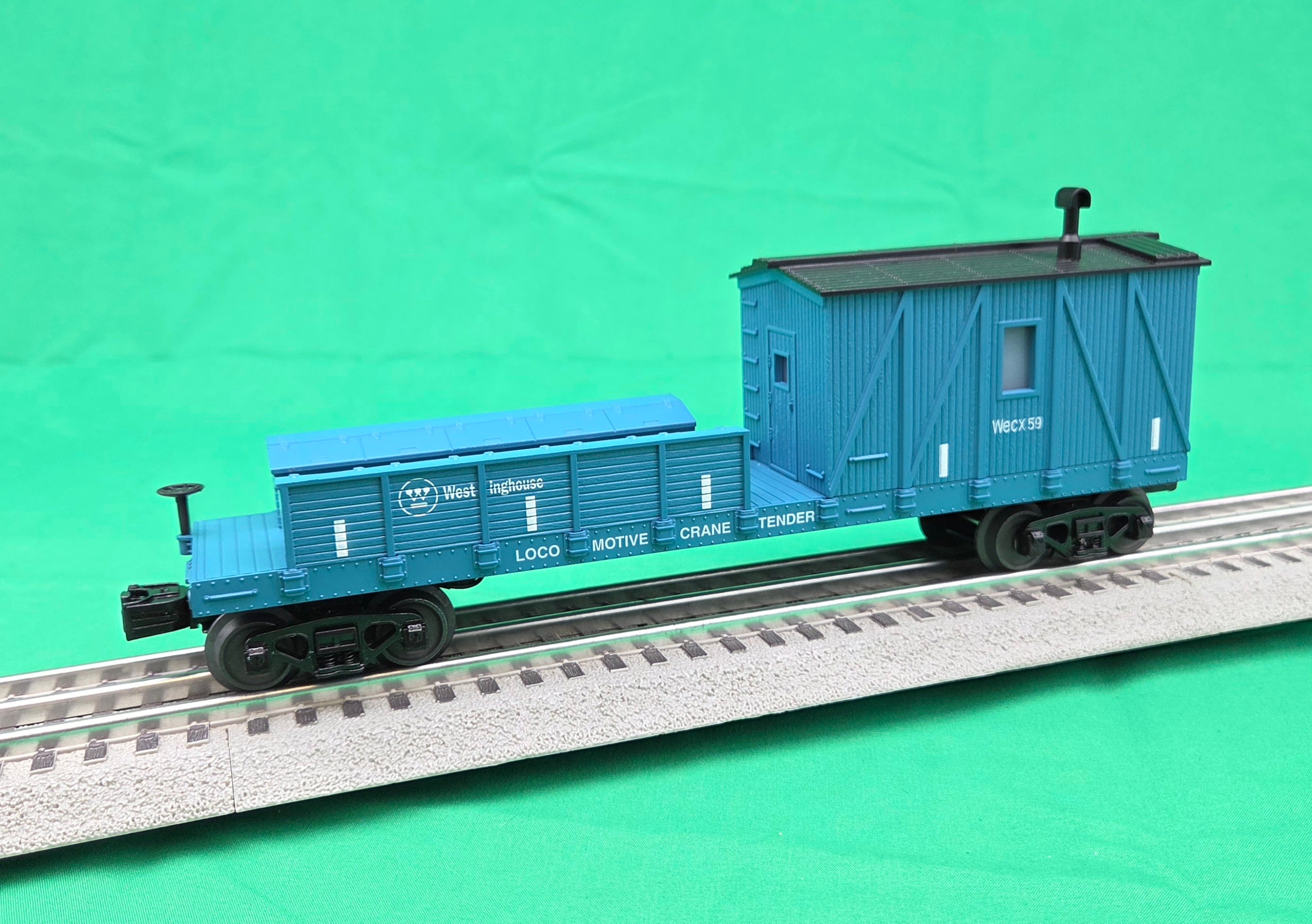 MTH 30-79714 - Crane Tender Car "Westinghouse" #59 - MrMuffin'sTrains