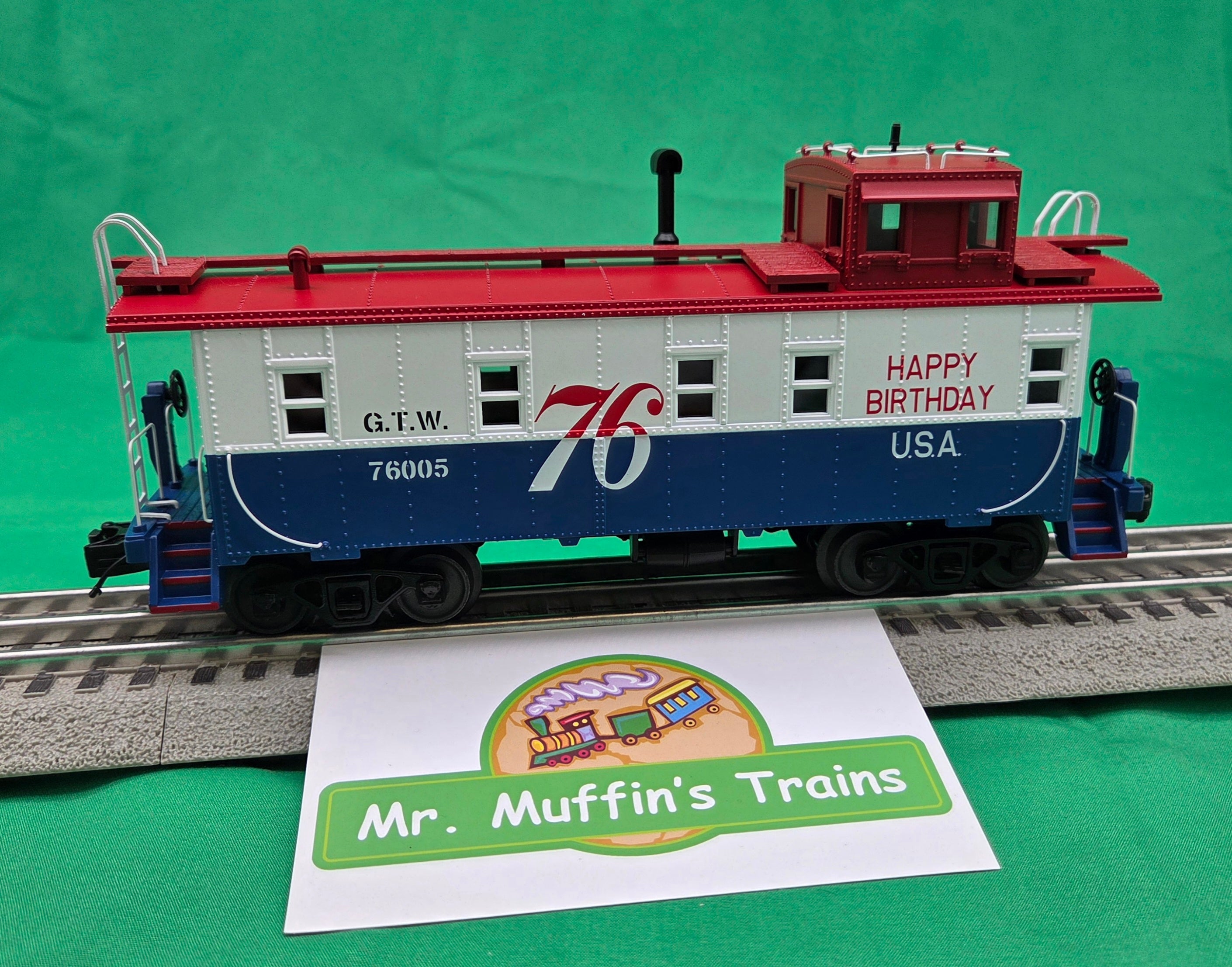MTH 20-91903 - Premier - Steel Caboose "Grand Trunk Western" #76005 (Bi-centennial) - Custom Run for MrMuffin'sTrains