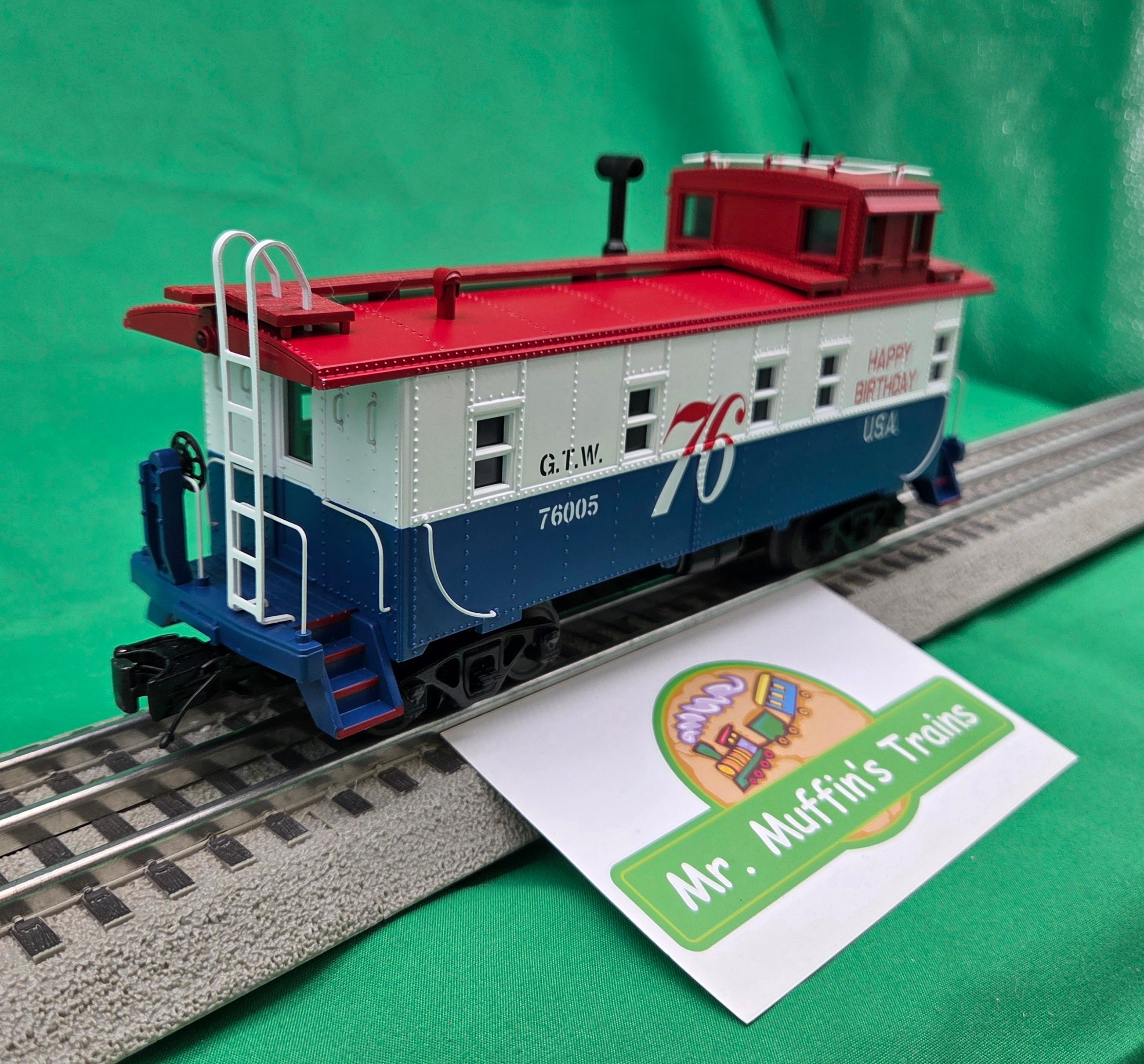 MTH 20-91903 - Premier - Steel Caboose "Grand Trunk Western" #76005 (Bi-centennial) - Custom Run for MrMuffin'sTrains