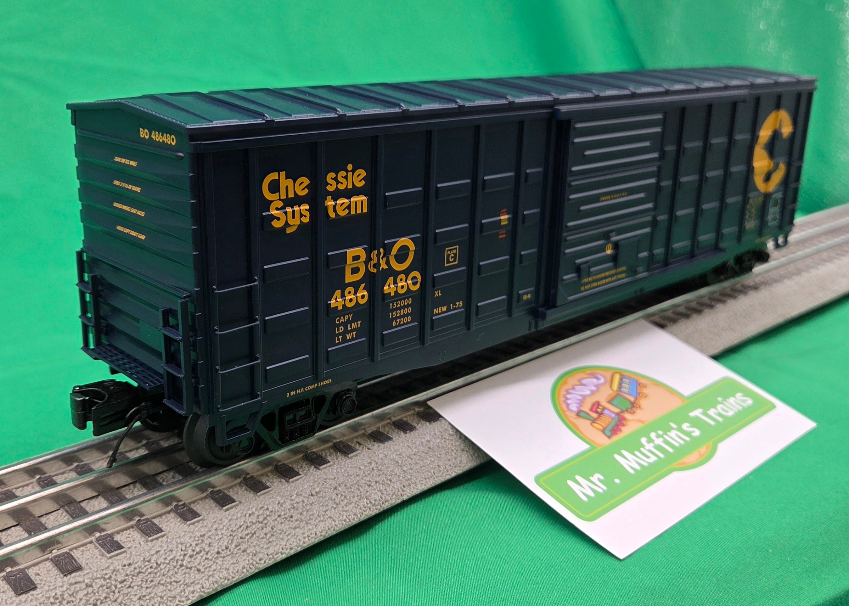MTH 20-99495 - Premier - 50’ Waffle Box Car "Chessie" #486480 (Baltimore & Ohio) - Custom Run for MrMuffin'sTrains