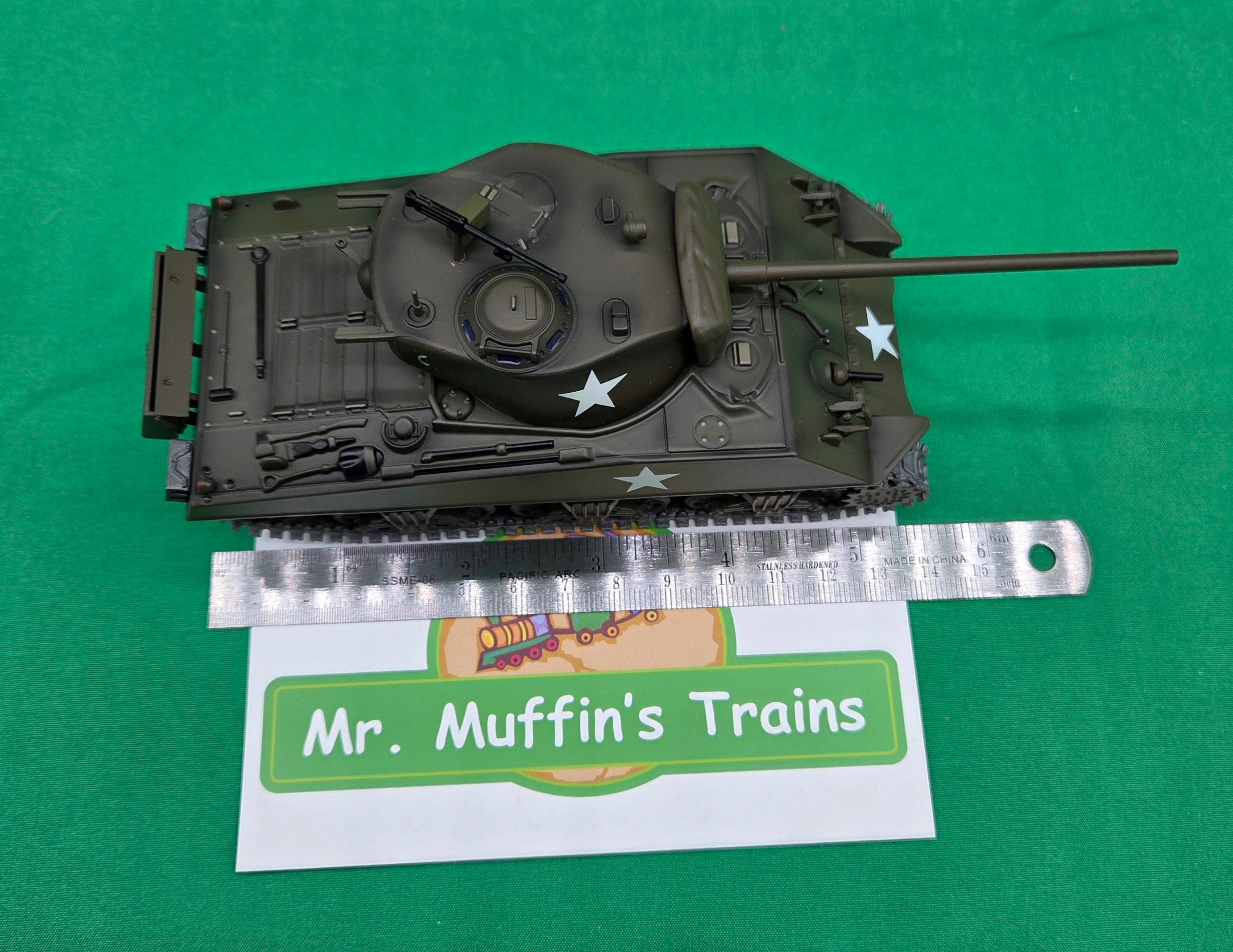 MTH - M4 Sherman Tank (Green) Late WWII - 1/48 Scale