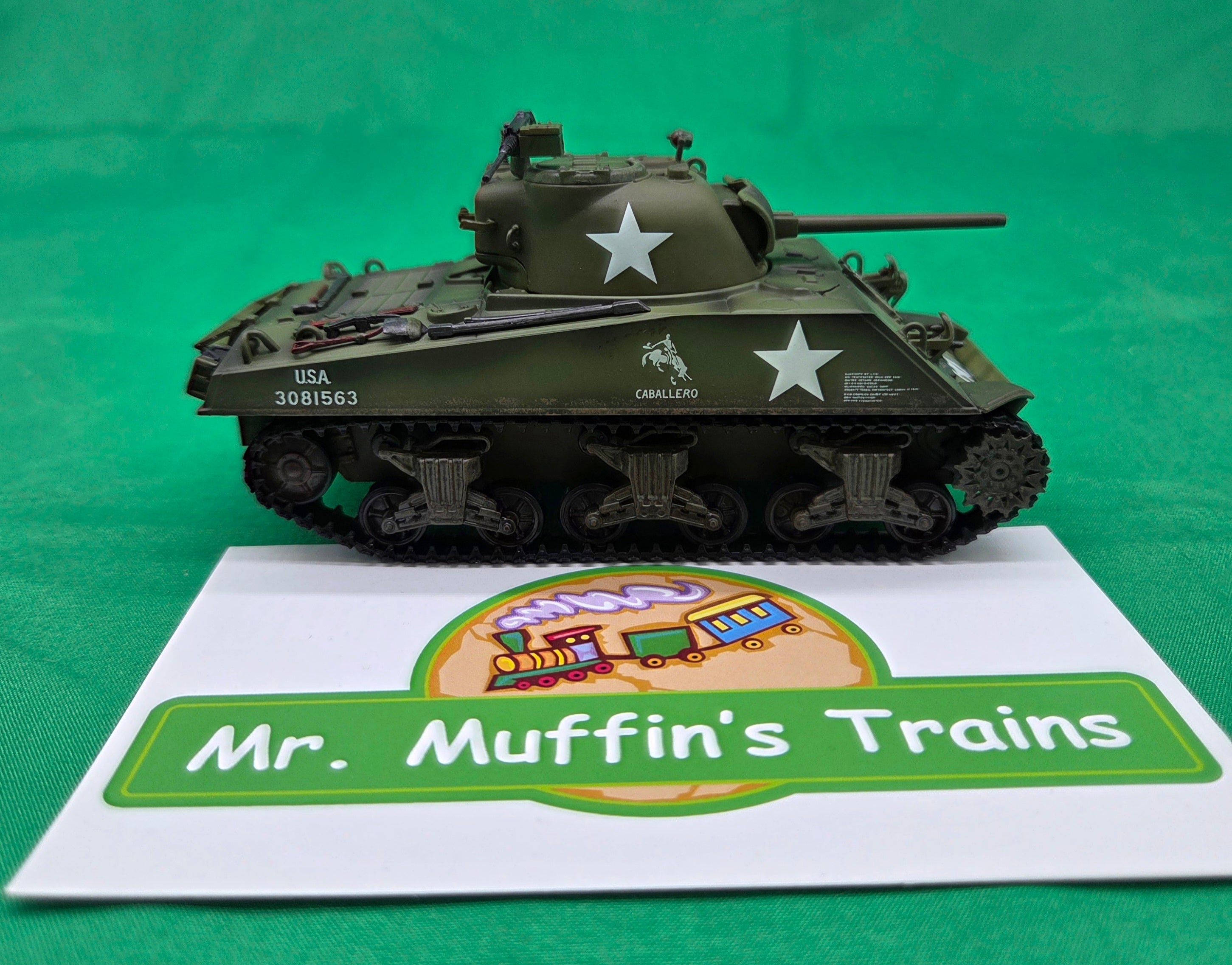 MTH - M4 Sherman Tank (Green) Late WWII - 1/48 Scale
