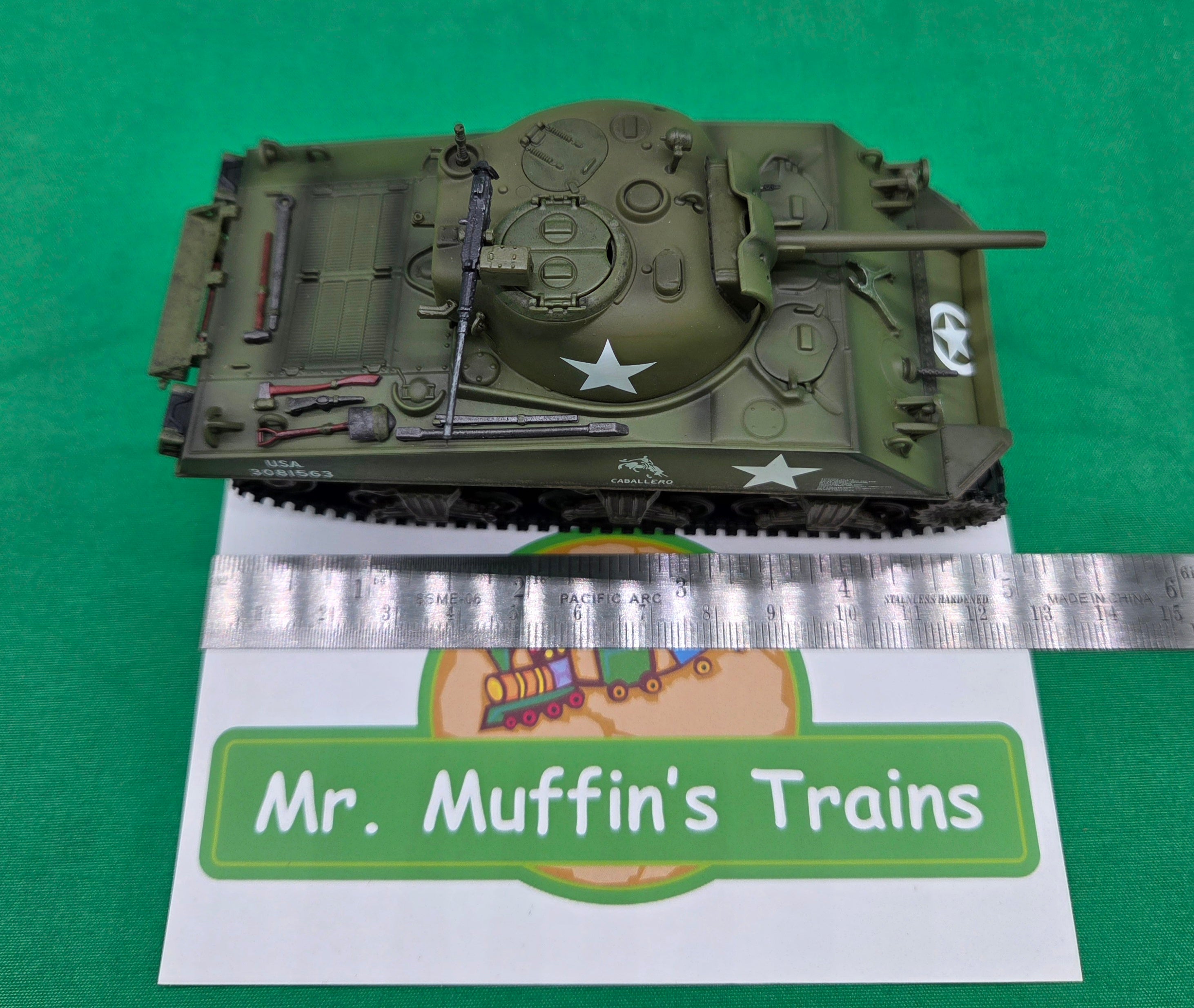 MTH - M4 Sherman Tank (Green) Late WWII - 1/48 Scale